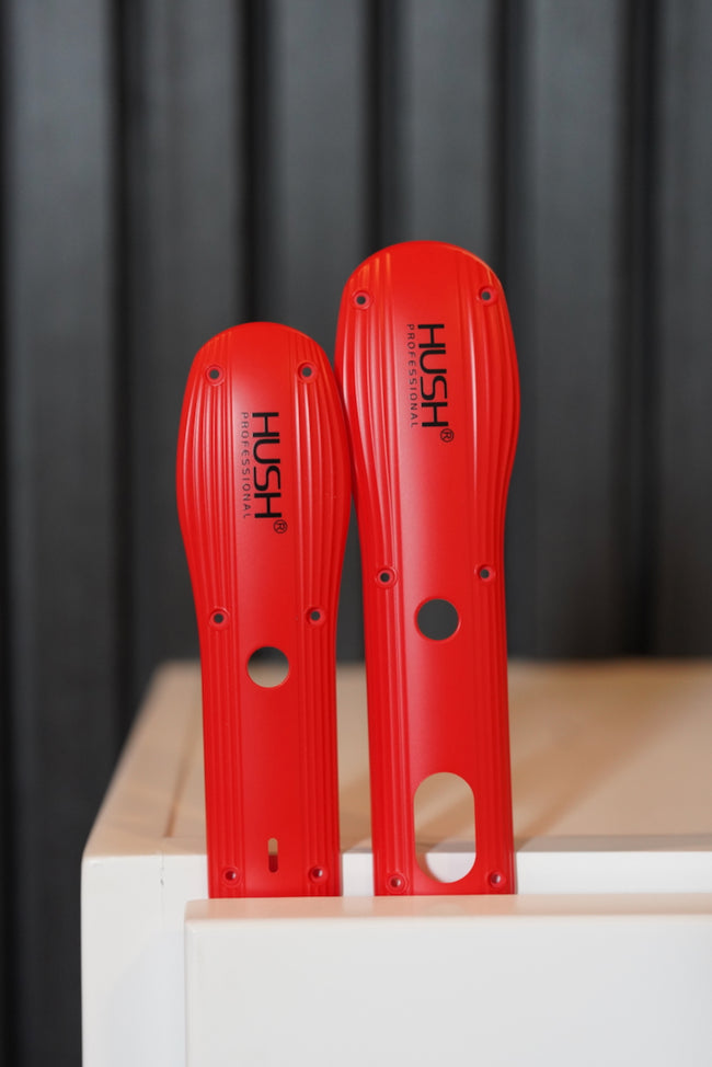 Red HUSH Clipper + Trimmer Faceplates Set